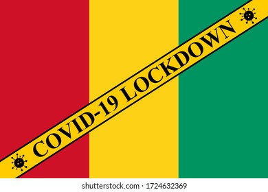 guinea lockdown preventing coronavirus spread or outbreak. covid-19 guinea precaution to lock down virus infection.