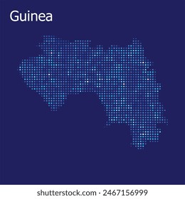 guinea map with blue bg