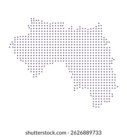 Guinea map dotted pattern design purple circle