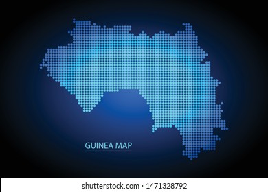 Guinea map dotted style. Vector illustration isolated. Map of Africa. Symbol for your web site design map logo, app, ui, Travel vector eps10, concept Illustration.