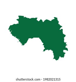 Guinea Map. Guinea Map flat chart illustration