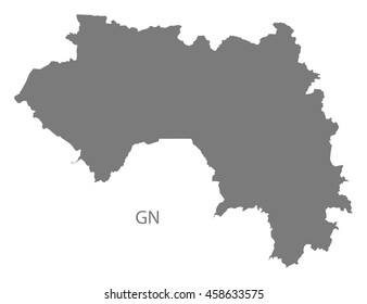 Guinea Map grey