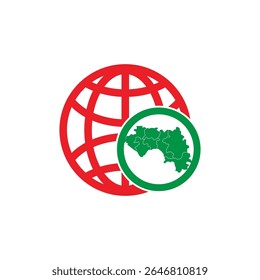 Guinea map icon, isolated vector illustration design