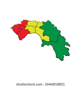 Guinea map icon, isolated vector illustration design