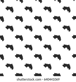 Guinea map seamless pattern, isolated on white background. Vector illustration, easy to edit.