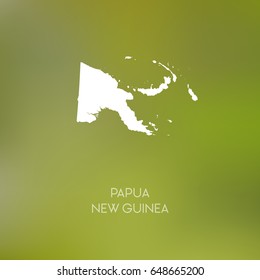 Guinea map silhouette - Abstract Blurred Background