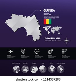 Guinea Map vector illustration