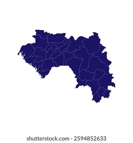 Guinea Map vector illustration. Guinea Map silhouette