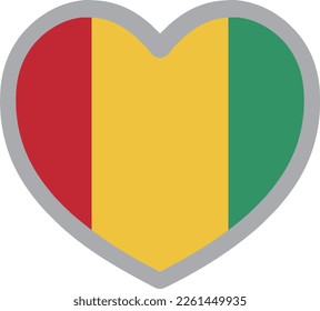 Guinea national flag icon vector Illustration material