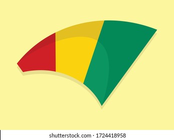 Diseño de vector simple de la bandera nacional de Guinea 