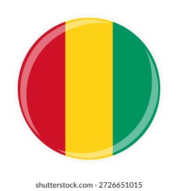 Icono oficial del emblema de la bandera del círculo nacional de Guinea