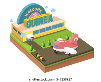 Guinea is one of  beautiful country to visit.vector illustrator