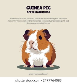 Guinea Pig Appreciation Day background. Vector illustration.