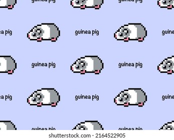 Meerschweinchen-Cartoon-Charakter auf blauem Hintergrund. Pixel-Stil.