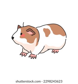 Guinea pig cartoon drawing character.