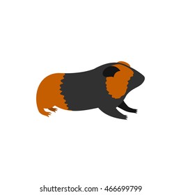 Guinea Pig, Cavy Icon In Flat Style On A White Background