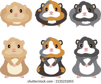 Guinea-Pig-Clip-Art süßer Vektorgrafik