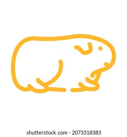 guinea pig domestic animal color icon vector. guinea pig domestic animal sign. isolated symbol illustration