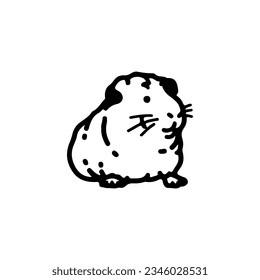 guinea pig doodle vector illustration