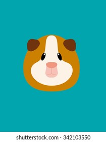 Guinea Pig Face Vector