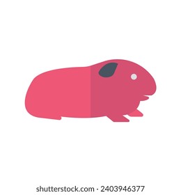 Guinea Pig flat color vector icon, pixel perfect icon