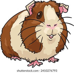 Guinea Pig Hamster Wild Animal Vector Illustration