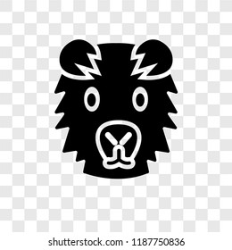 Guinea Pig Heag vector icon isolated on transparent background, Guinea Pig Heag transparency logo concept