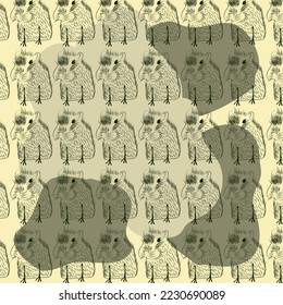 guinea pig pattern background green