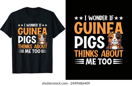 Guinea Pig T shirt design, Cute Guinea Pig, Guinea Pig Lover Tee, Guinea Pig Cartoon t Shirt design, animals t shirt design 