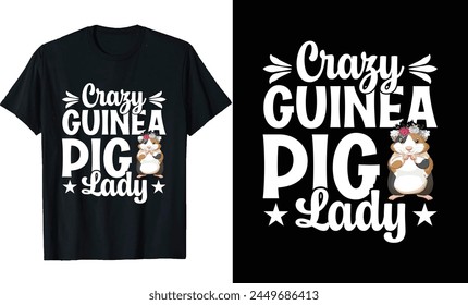 Guinea Pig T shirt design, Cute Guinea Pig, Guinea Pig Lover Tee, Guinea Pig Cartoon t Shirt design, animals t shirt design 