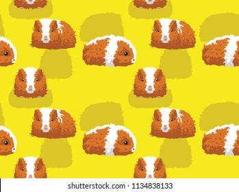 Guinea Pig Texel Cartoon Background Seamless Wallpaper