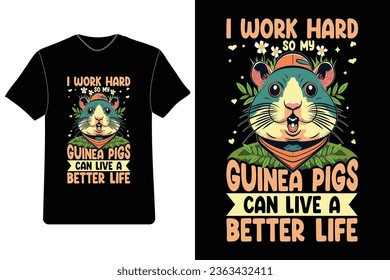 Guinea Pig T-shirt design, Cute Guinea Pig Shirt, Guinea Pig Lover Tee, Funny Guinea Pig T-Shirt, Cartoon Shirt.