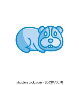 Guinea Pig Vector blue colours Icon Design illustration. Veterinary Symbol on White background EPS 10 File