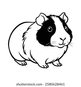 guinea pig, guinea pig vector, cute guinea pig, cartoon guinea pig,  vector illustration