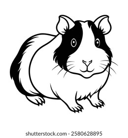 guinea pig, guinea pig vector, cute guinea pig, cartoon guinea pig,  vector illustration