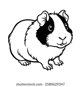 guinea pig, guinea pig vector, cute guinea pig, cartoon guinea pig,