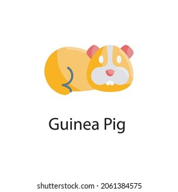 Guinea Pig Vector Flat Icon Design illustration. Veterinary Symbol on White background EPS 10 File