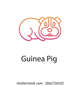 Guinea Pig Vector gradient Icon Design illustration. Veterinary Symbol on White background EPS 10 File