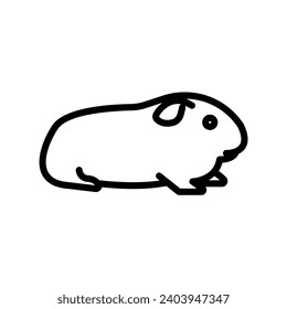 Guinea Pig vector line icon, outline icon, pixel perfect icon