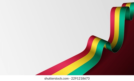 Guinea ribbon flag background. Element of impact for the use you want to make of it.