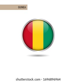 Guinea round flag vector design template