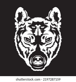 Guinea singing dog face vector iilustration in hand drawn style, perfect for tshirt and mascot design 
