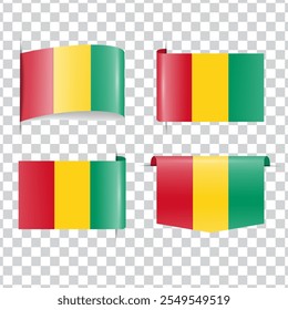 Bandera nacional de Guinea con sombra