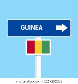 Guinea traffic signs board design vector 