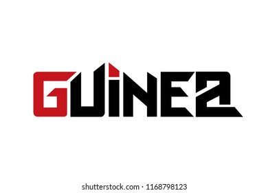 Guinea typography design vector, for t-shirt, poster and other uses