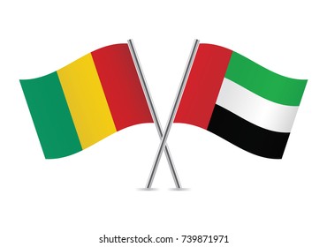 Guinea United Arab Emirates Flagsvector Illustration Stock Vector ...