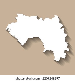Guinea vector country map silhouette