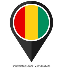 línea en el paquete de iconos de puntos de ubicación de bandera mundial