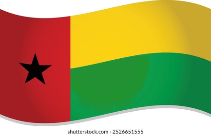 Guinea-Bissau Country Flag 3D Vector