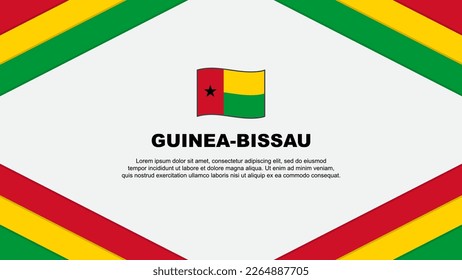 Guinea-Bissau Flag Abstract Background Design Template. Guinea-Bissau Independence Day Banner Cartoon Vector Illustration. Guinea-Bissau Template